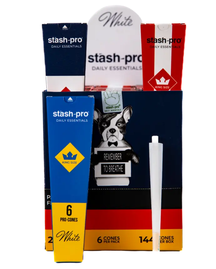 [NU2822] Stash Pro conos pre rolados blancos King Size (109 mm) 24 packs