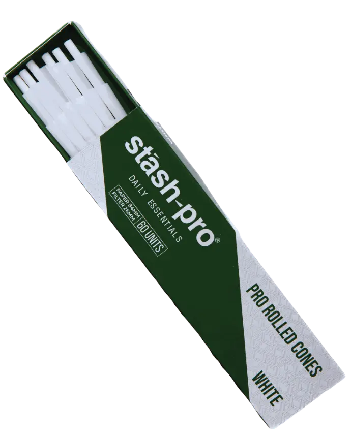 [NU2327] Stash Pro compass 1¼ 84 mm 60 Piezas blanco conos pre rolados