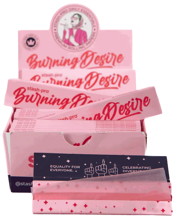 [NU2617] Stash Pro Pink papel para rolar 50 carteras con 32 sabanas Rosas King Size (109 mm)