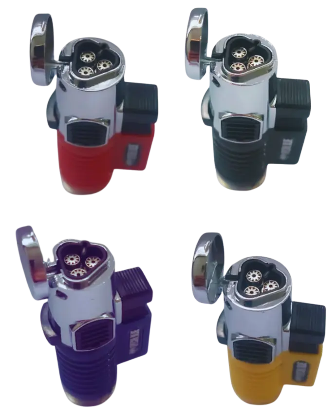 [7771] Encendedor Momba metal 4 colores a elegir 12 piezas