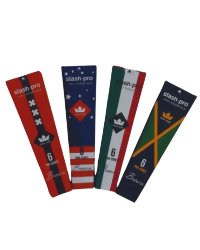 [2303PZA] Stash Pro conos pre rolados café 6 piezas King Size (109 mm)