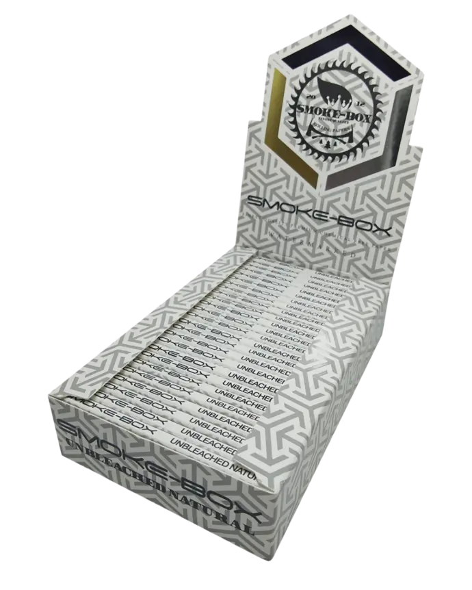 Smoke Box papel para rolar 24 carteras con 40 sabanas + 40 filtros café 1 1/4 (84 mm)