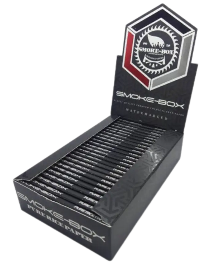 [7168] Smoke Box 25 carteras papel para rolar con 40 sabanas blanco 1 1/4 (84mm)