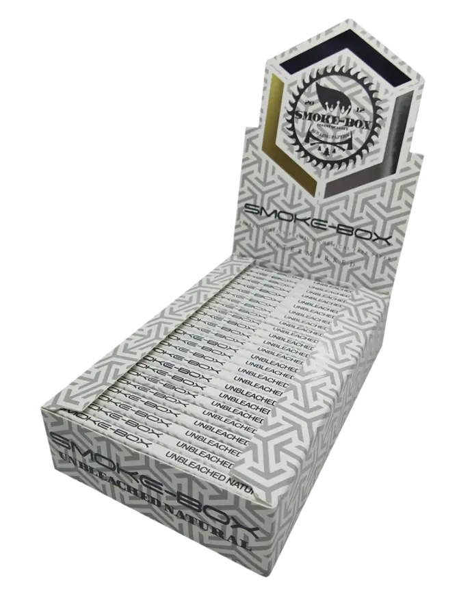 [7120] Smoke Box 25 carteras papel para rolar con 40 sabanas blanco king size (109mm)